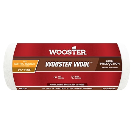 Wooster 9" Paint Roller Cover, 1-1/2" Nap Nap, Shearling RR637